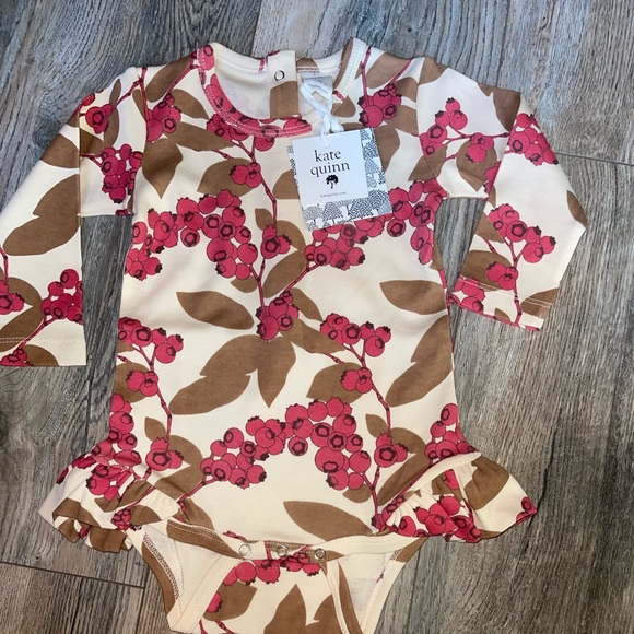 Kate Quinn LS Ruffle Leg Bodysuit in Cranberry - Picture 2 of 2